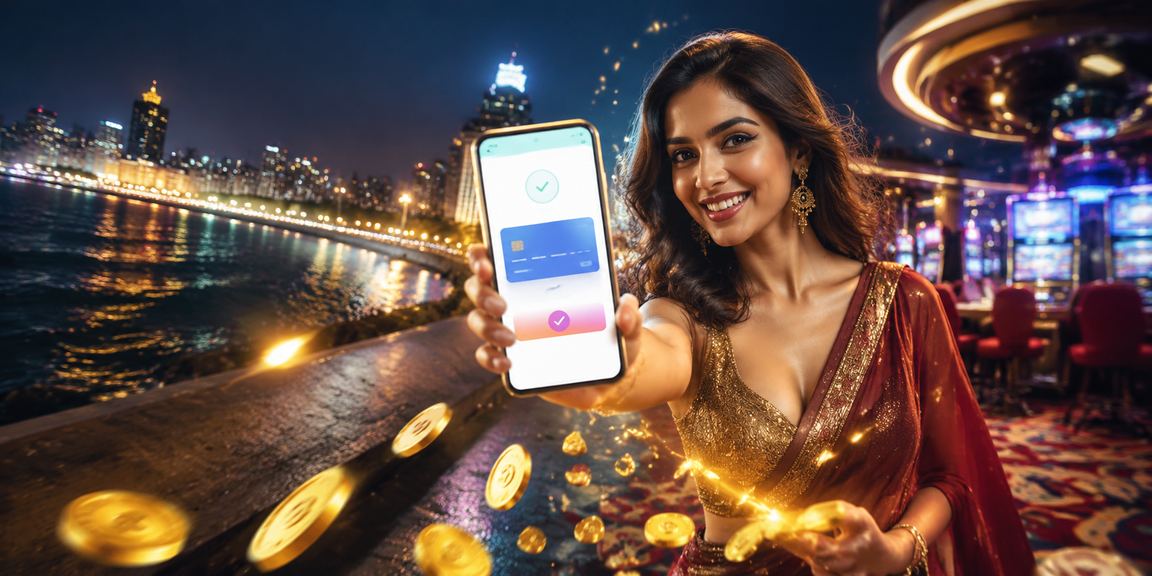 Mobile payment with smartphone at Mumbai Marine Drive